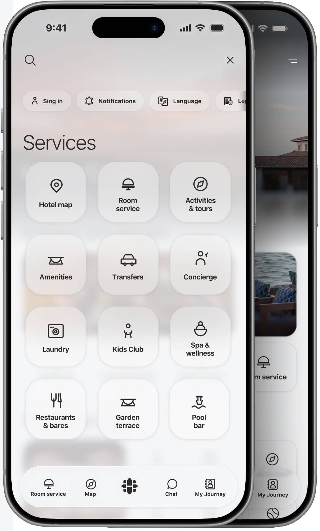 Dr. Alfred guest app mobile interface